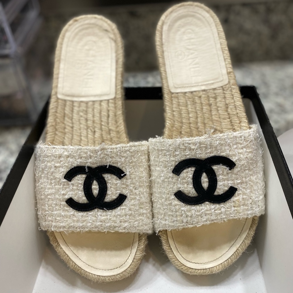 Chanel Espadrilles Mule Sandal